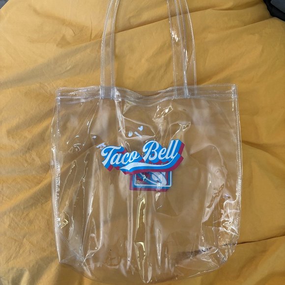 Taco Bell Logo Clear Tote Beach Sports Arena Bag - Picture 1 of 7